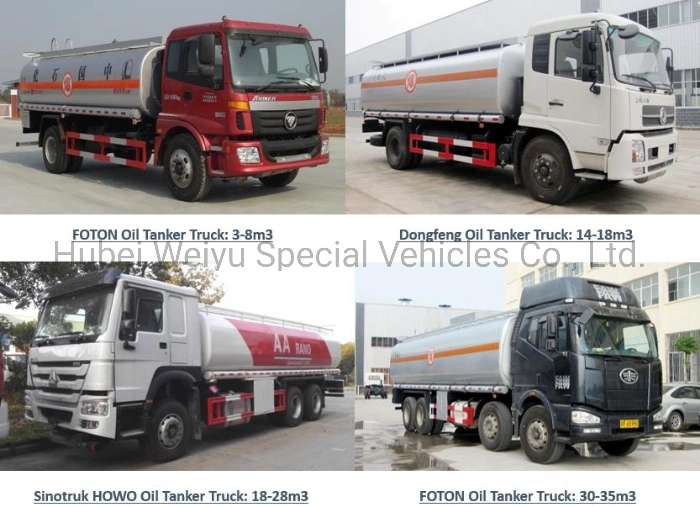 Foton 15000L Oil Tanker Truck 4*2 Fuel Delivery Tank Truck Petrol Diesel Delivery Tanker Trucks