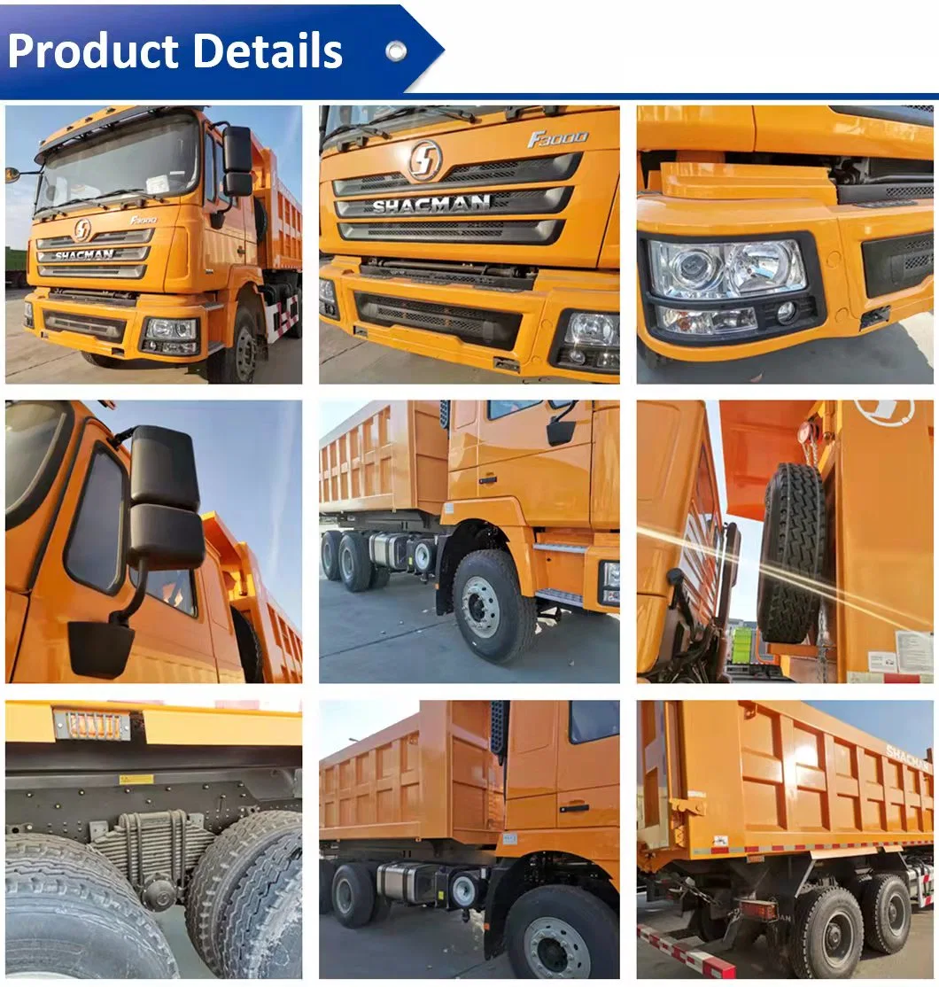 China Sinotruck HOWO Dayun Shacman 6X4 8X4 25t 30t 10/12 Wheels 371HP 375HP 380HP Used Dump Truck Tipper for Mines, Construction, Transportation, Wharves